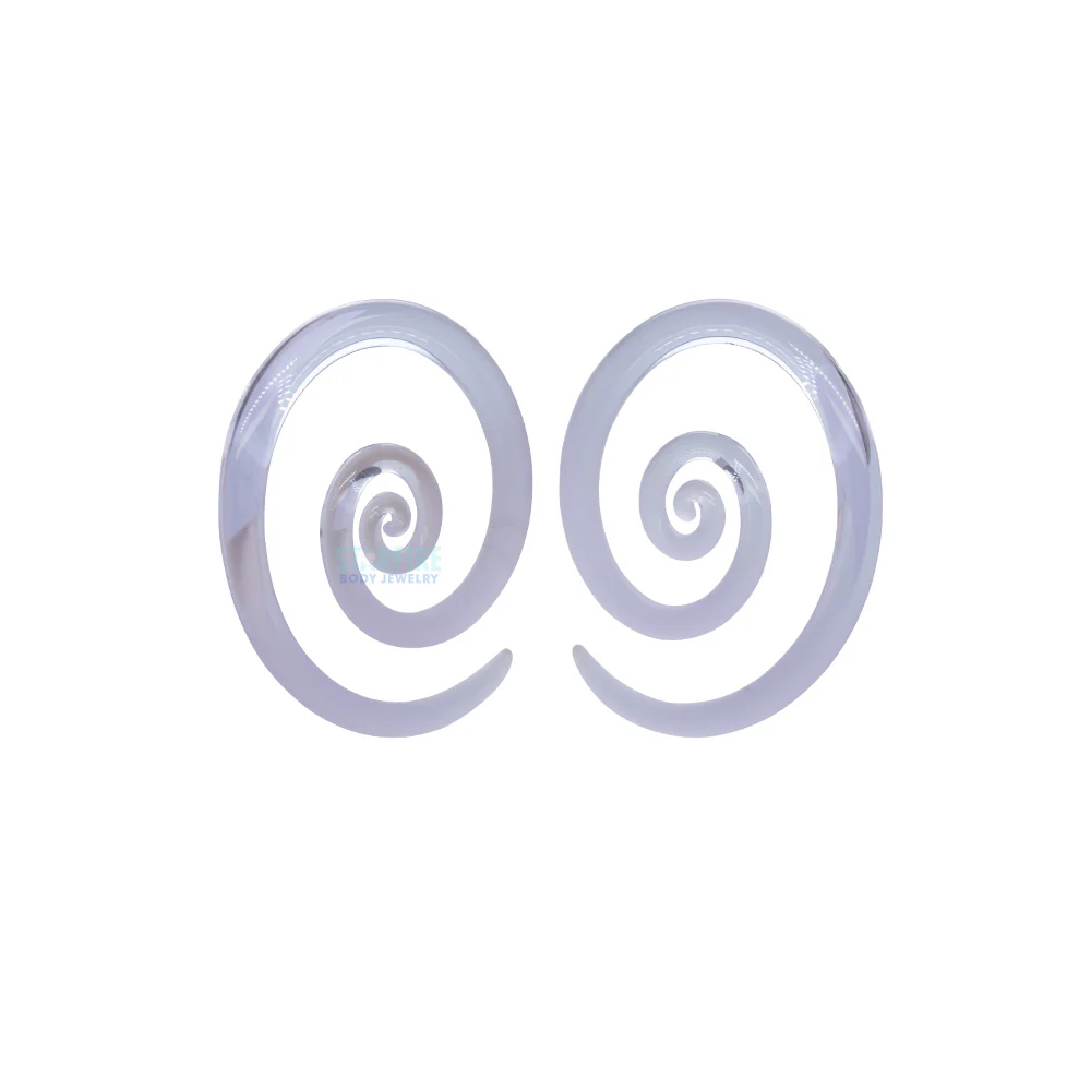 Glass Mini Spirals - Purple Rain Seaglass - Image 2