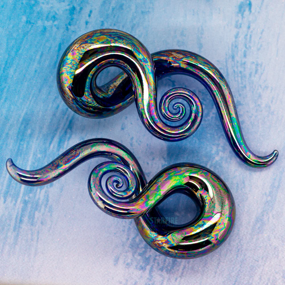 Glass Mini Squids - Oil Slick Cobalt - Image 2