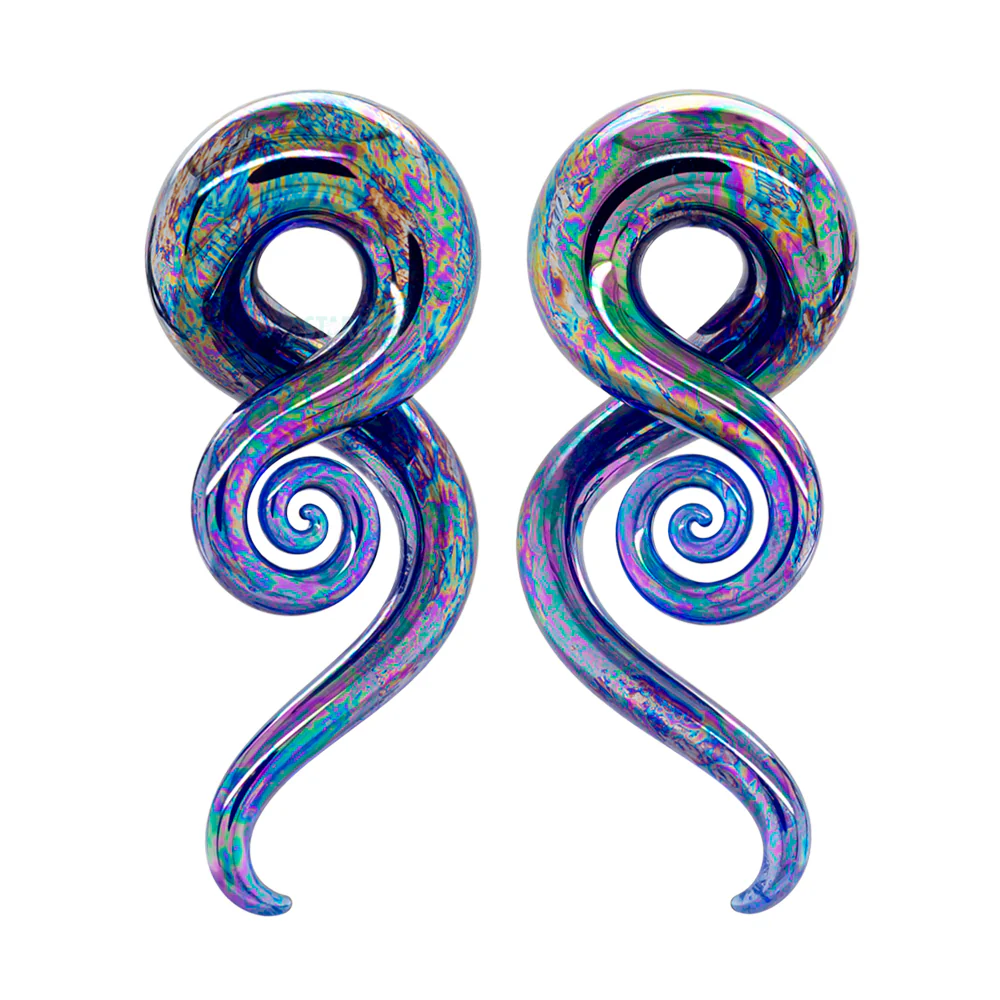 Glass Mini Squids - Oil Slick Cobalt - Image 3
