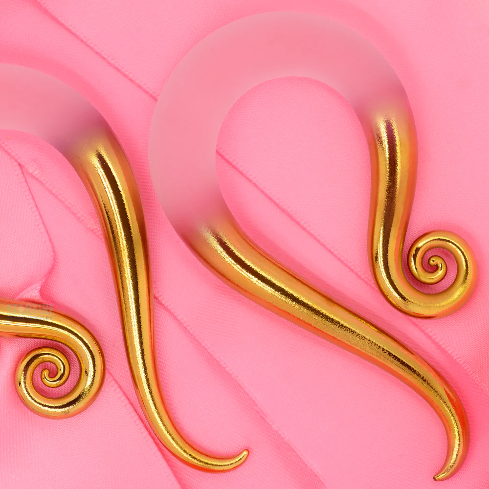 Glass Modified Leos - Gold Tipped Matte Rose Water - Image 2
