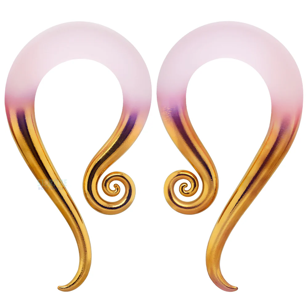 Glass Modified Leos - Gold Tipped Matte Rose Water - Image 3