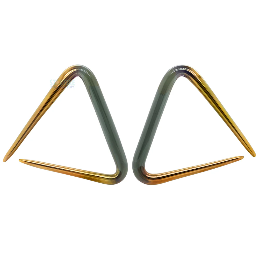 Glass Triangles - Gold Tipped Coal - Image 3