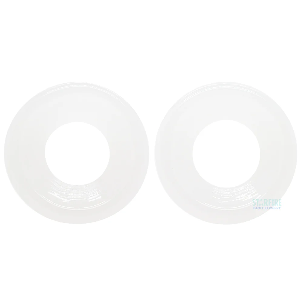 Glass Eyelets - Jade White