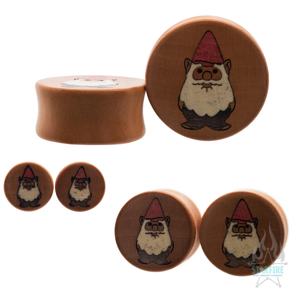 Gnome Wood Inlay Plugs