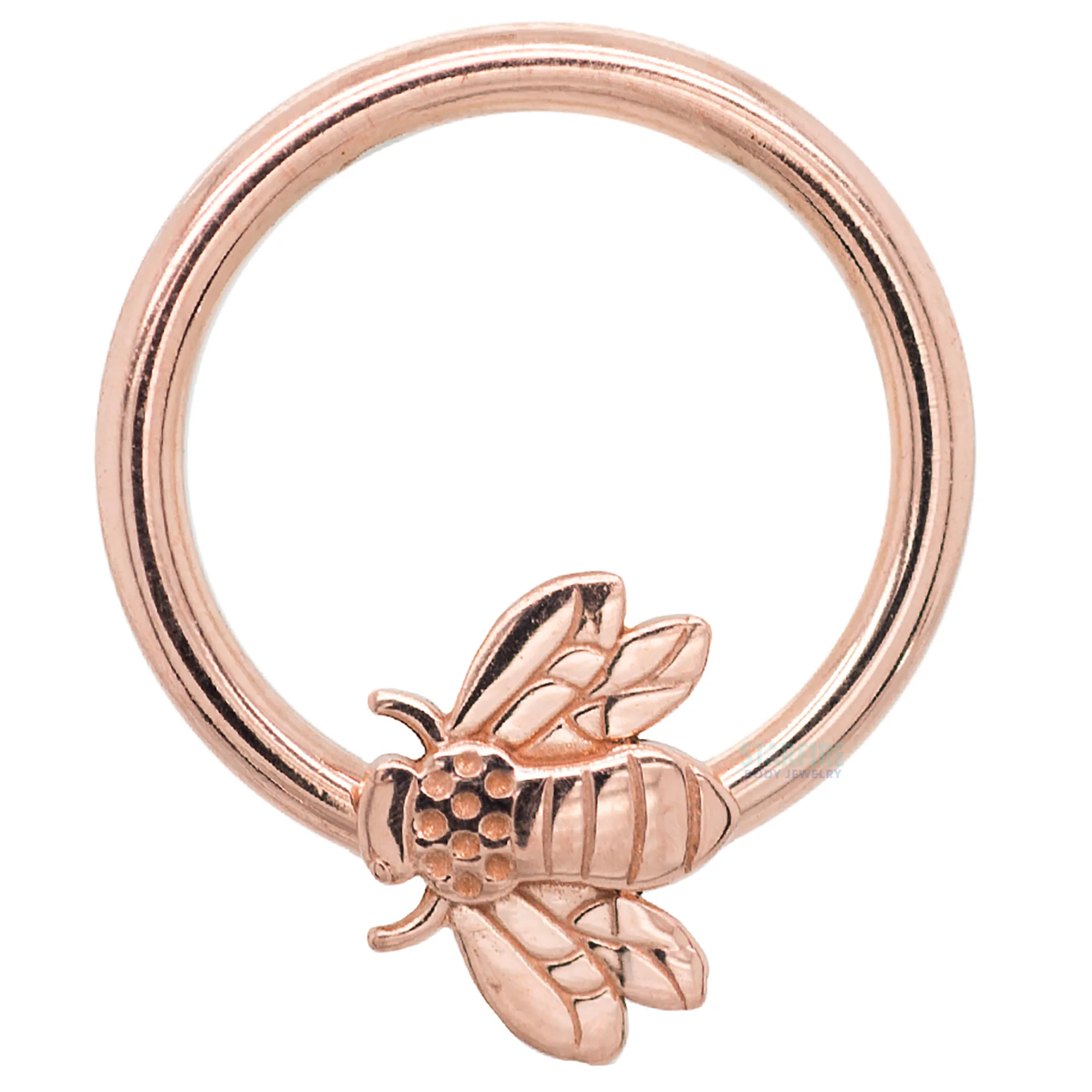 Bee Gold Captive Bead Ring (CBR) - Image 10