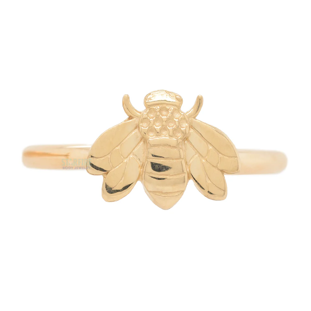 Bee Gold Captive Bead Ring (CBR) - Image 5
