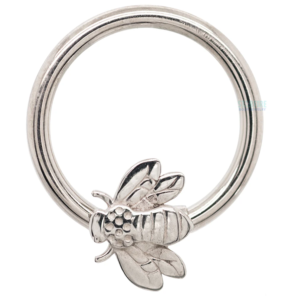 Bee Gold Captive Bead Ring (CBR) - Image 8