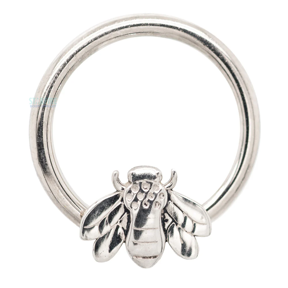 Bee Gold Captive Bead Ring (CBR) - Image 9