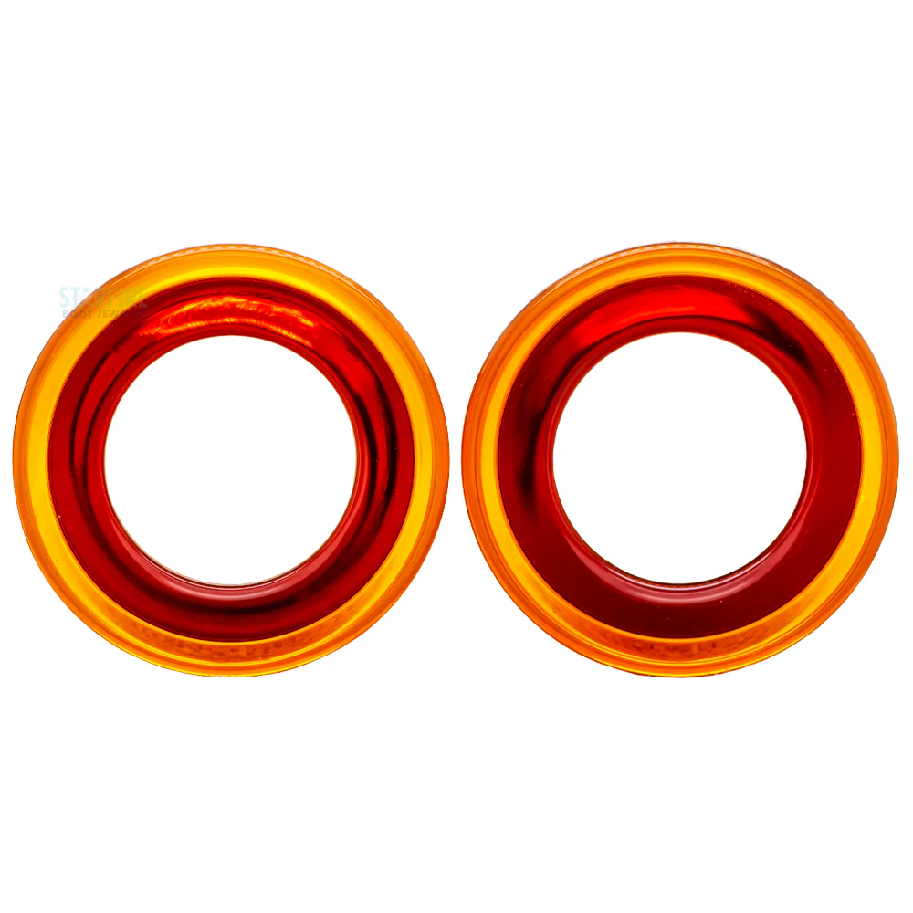 Boro Bullet Holes (Glass Eyelets) - Amber - Image 4