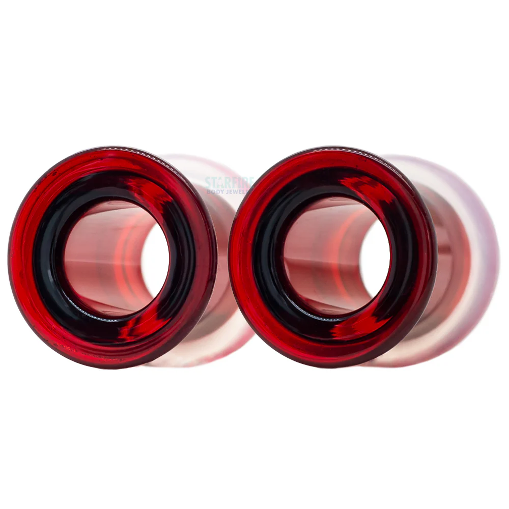 Boro Bullet Holes (Glass Eyelets) - Ruby - Image 3