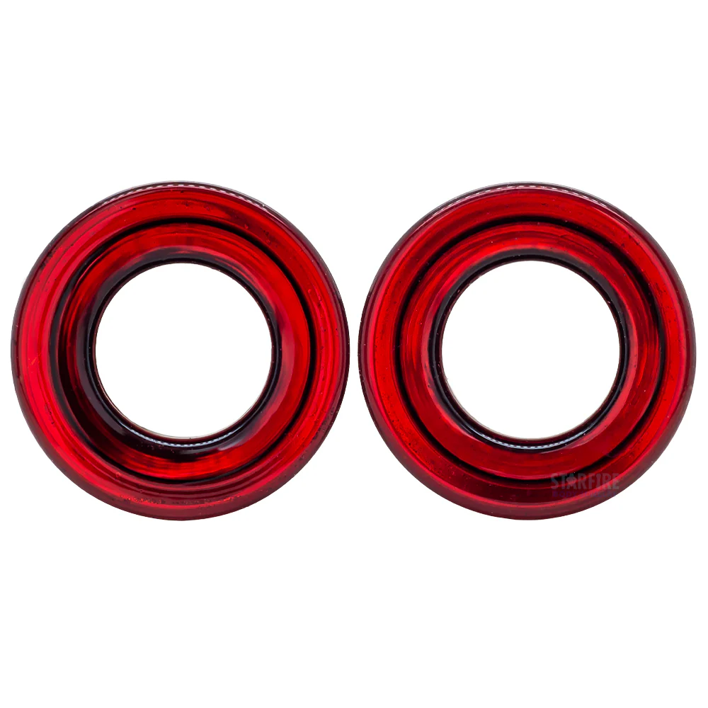 Boro Bullet Holes (Glass Eyelets) - Ruby - Image 4