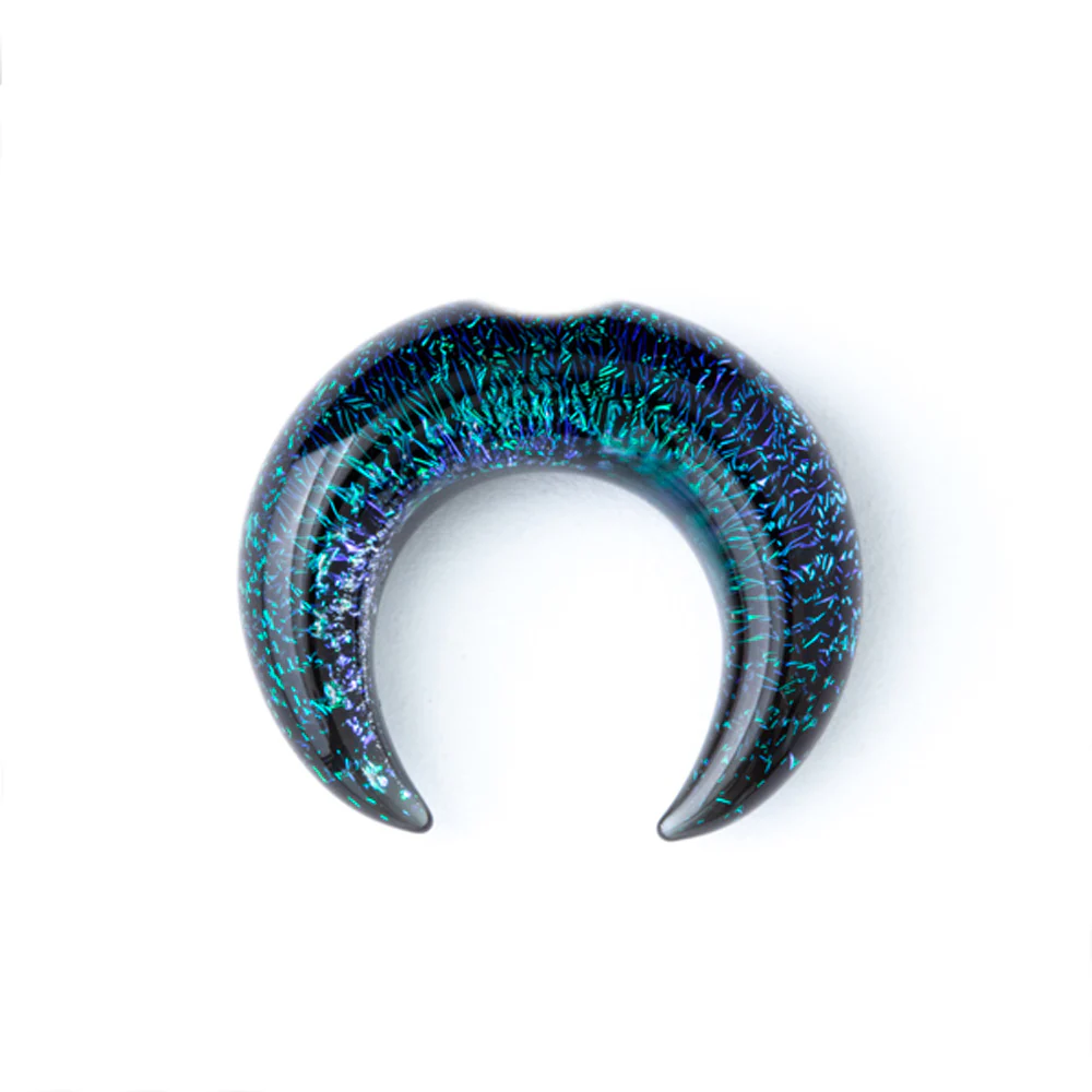 Dichroic Glass Septum Pincher - Aqua - Image 2
