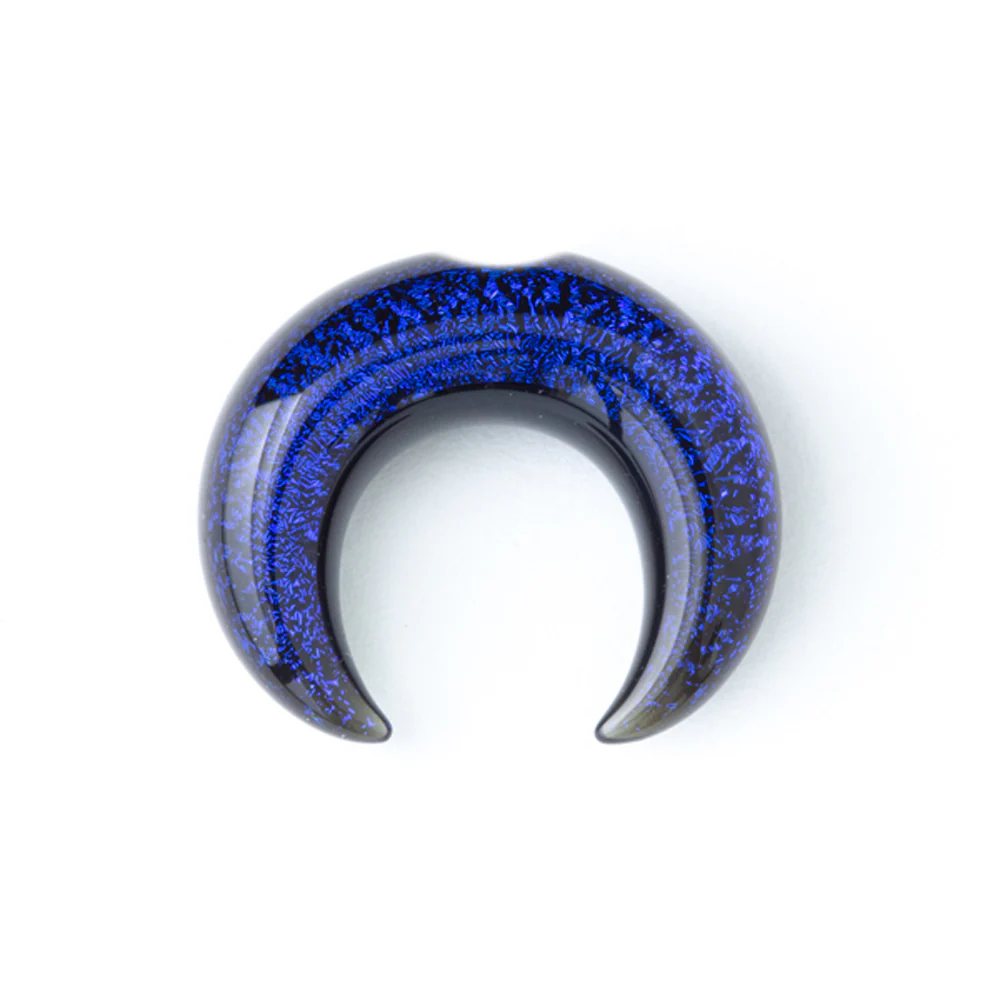 Dichroic Glass Septum Pincher - Blue Purple