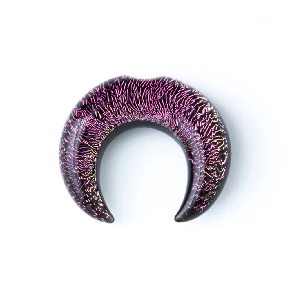 Dichroic Glass Septum Pincher - Pink