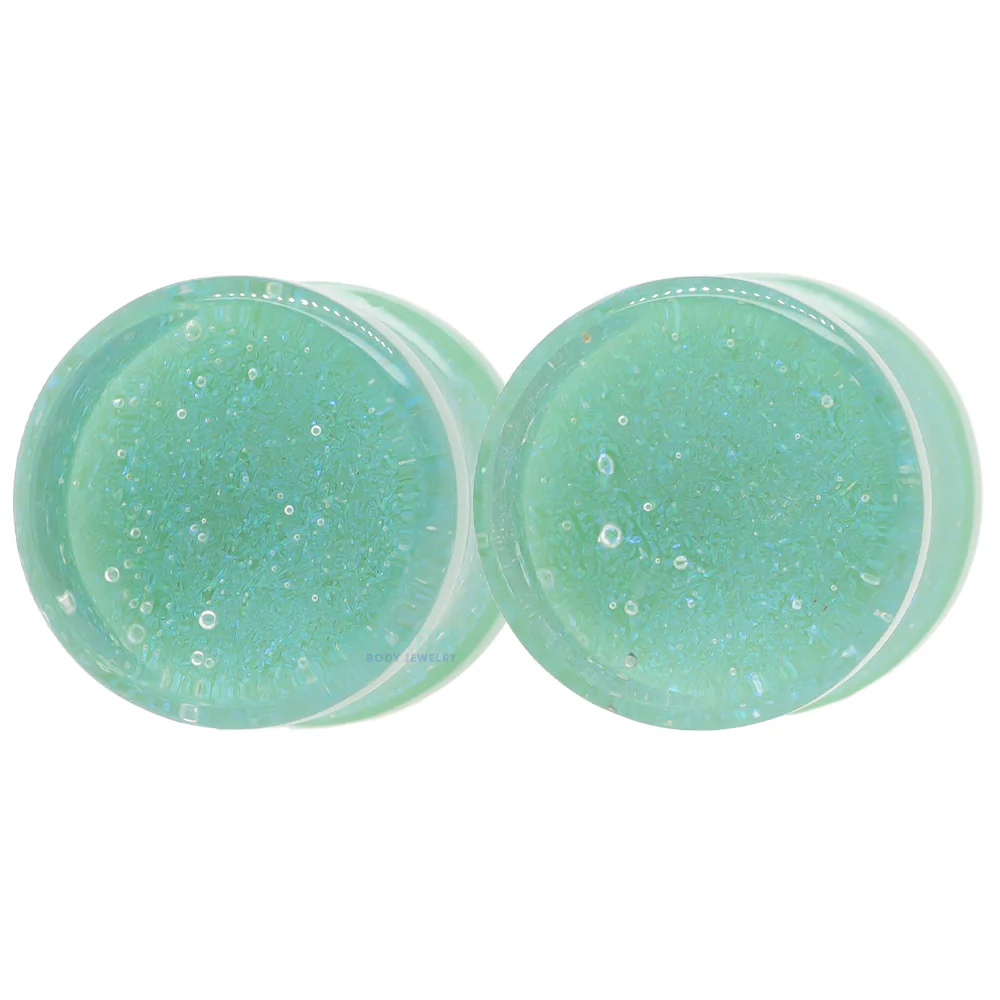 Fused Dichroic Glass Plugs - Agave