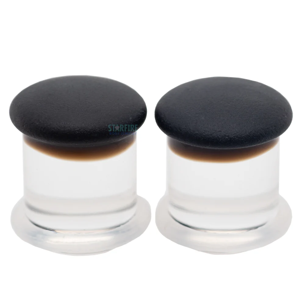 Glass Color Front Plugs - Matte Black - Image 2