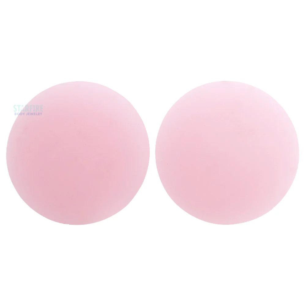 Glass Color Front Plugs - Matte Cotton Candy