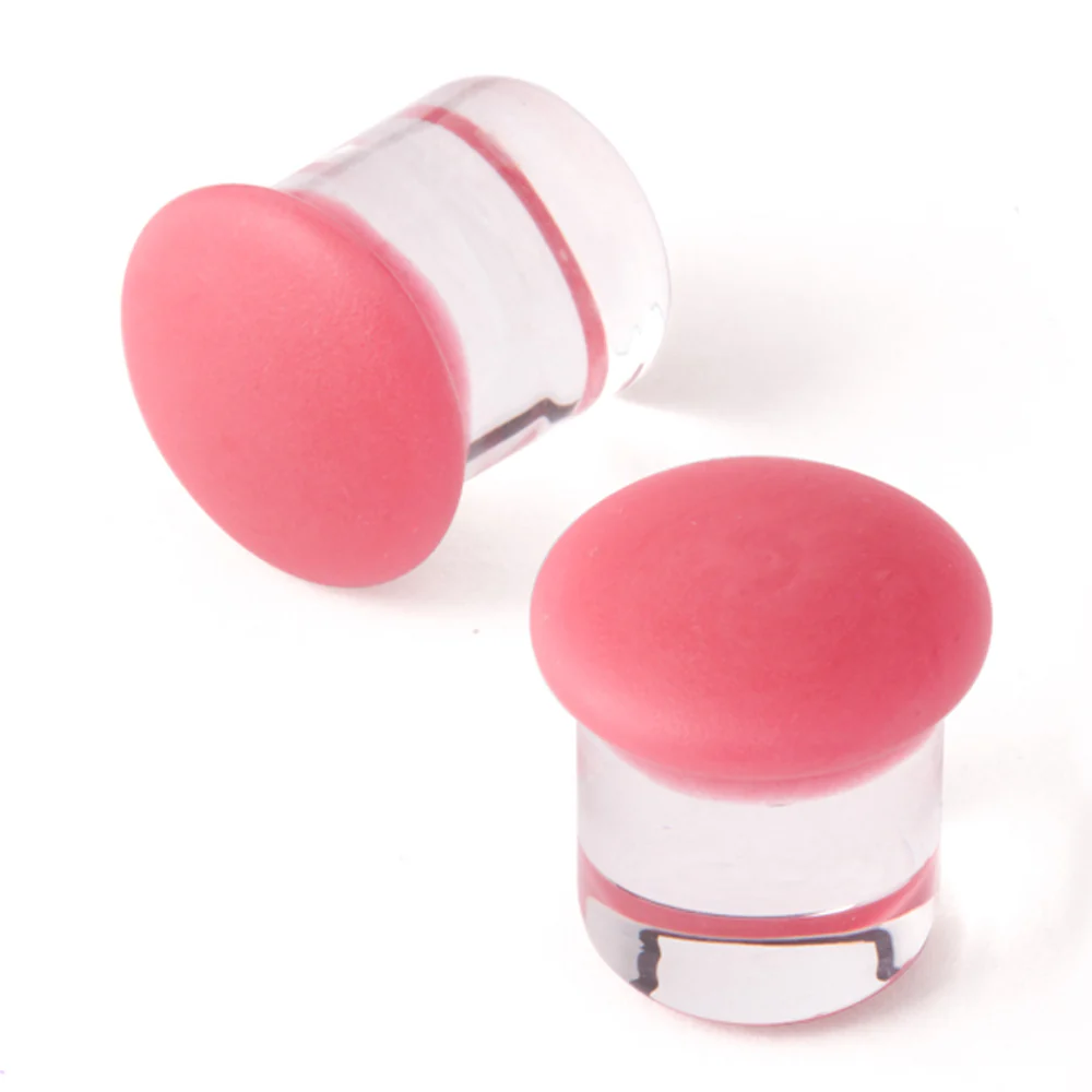Glass Color Front Plugs - Matte Rose