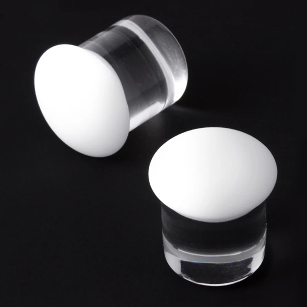 Glass Color Front Plugs - Matte White