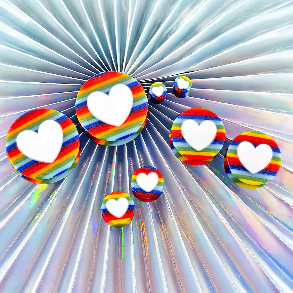 Heart Glass Plugs - Love is Love - Image 2