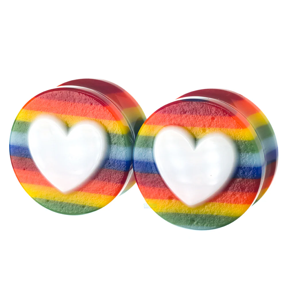 Heart Glass Plugs - Love is Love - Image 3