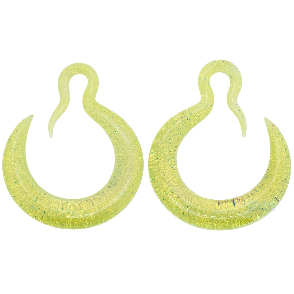 'Mar' Collection 2020 Crescent Dichroic Glass Hoop Weights - Image 4