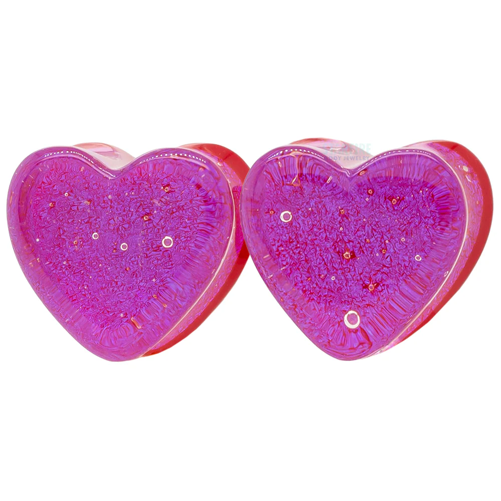 'Valentine's' Collection Heart Glass Plugs - Image 2