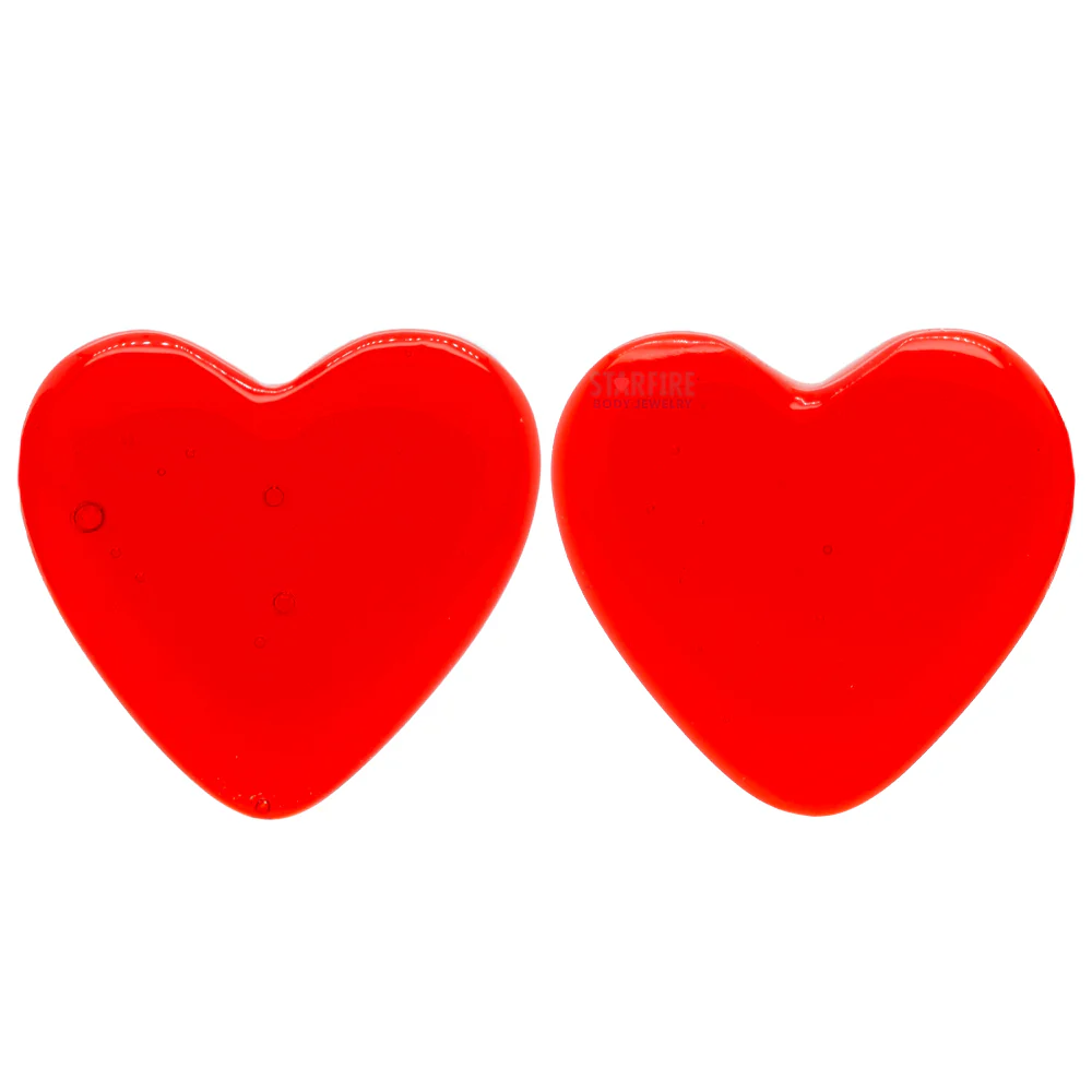 'Valentine's' Collection Heart Glass Plugs - Image 5