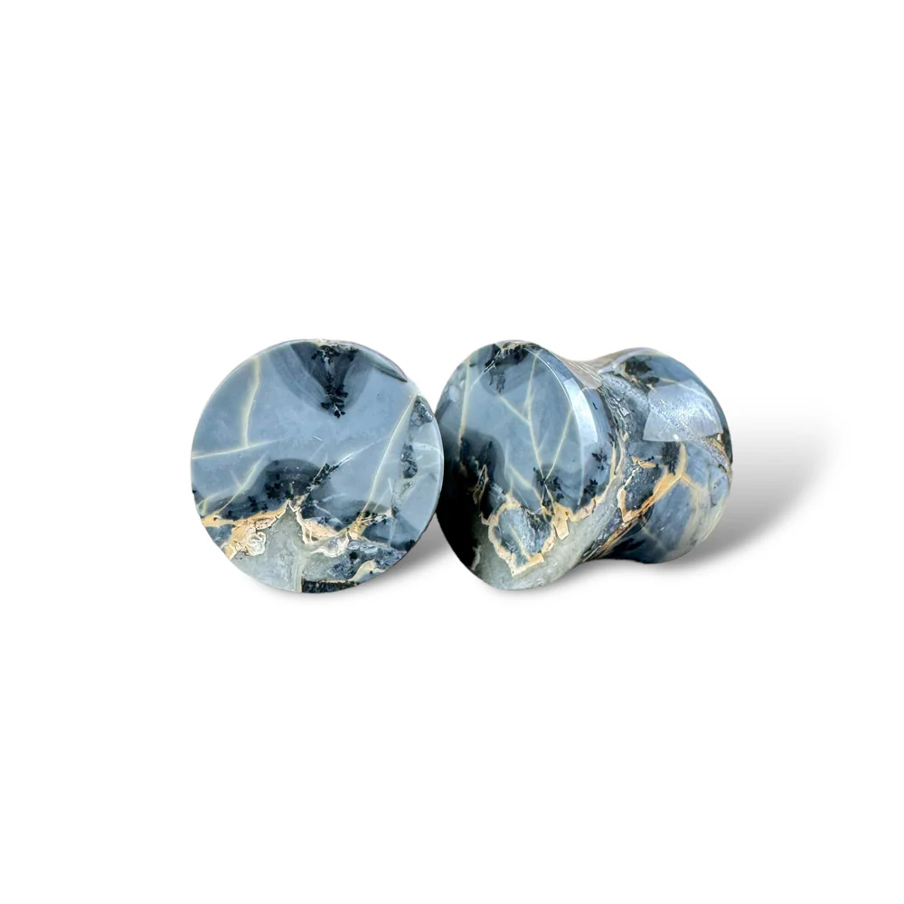 Stone Plugs - Dendritic Maligano Jasper - Image 2