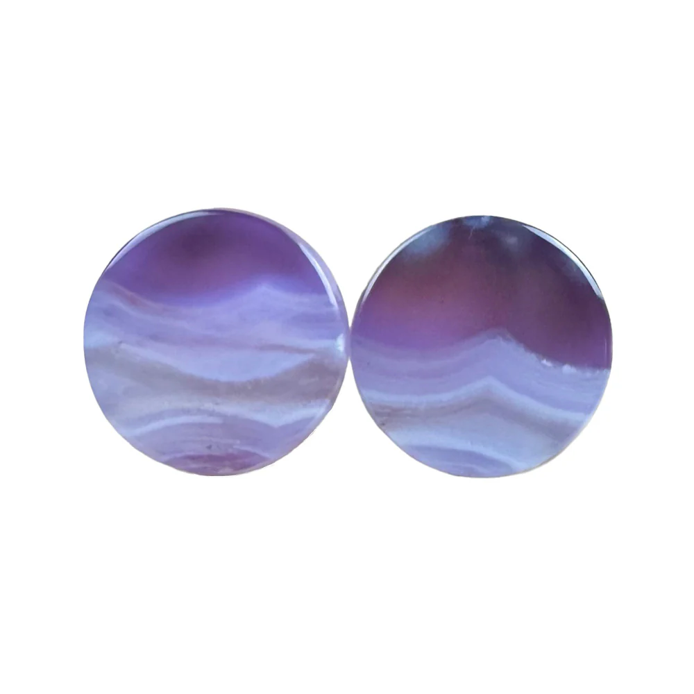 Stone Plugs - Purple Chalcedony - Image 3