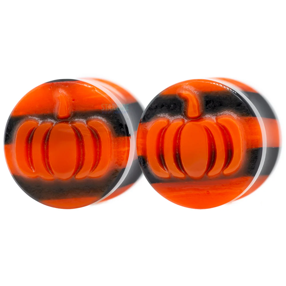 Halloween Pumpkin Glass Plugs - Image 3