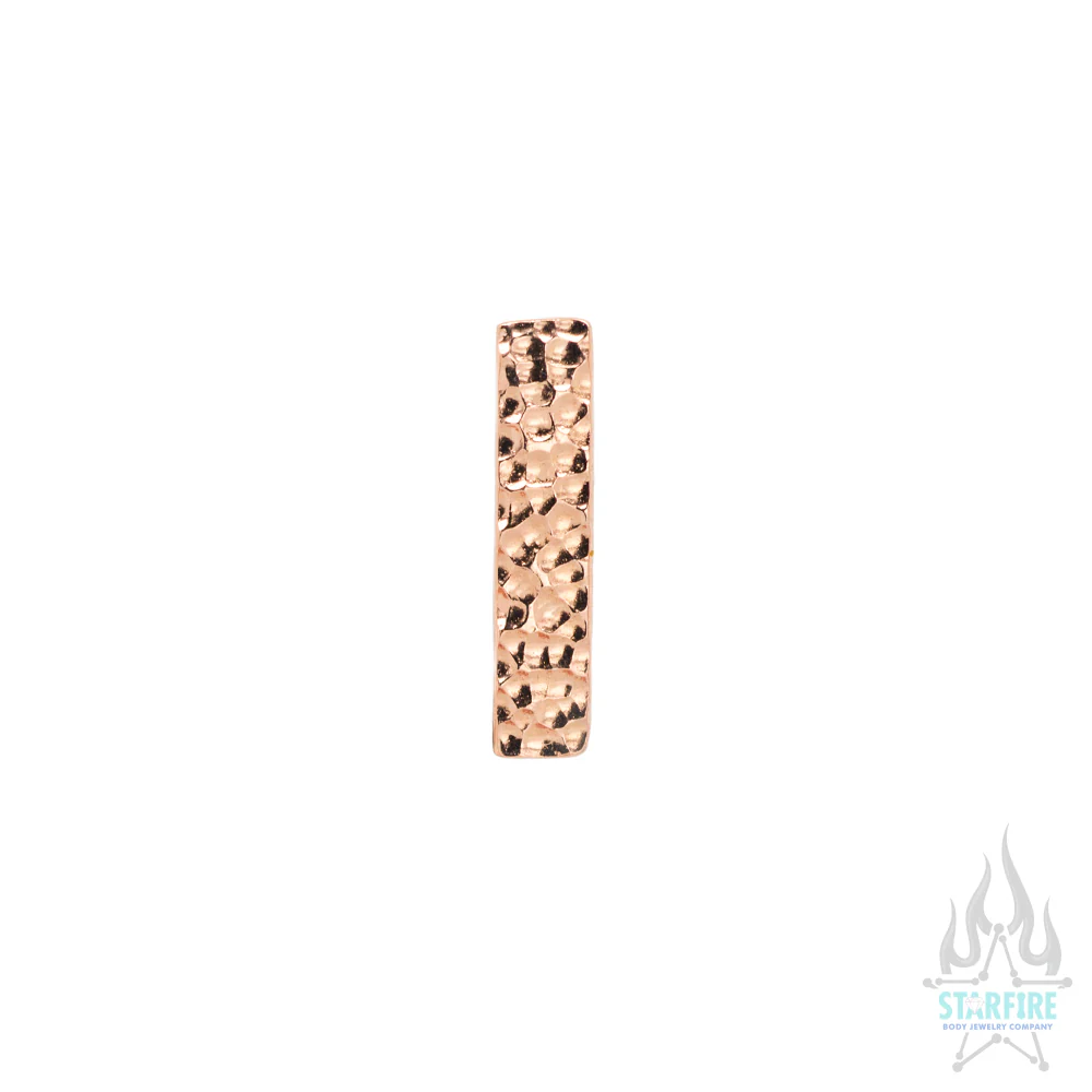 Hammered Rectangle in Gold - on flatback - Image 5