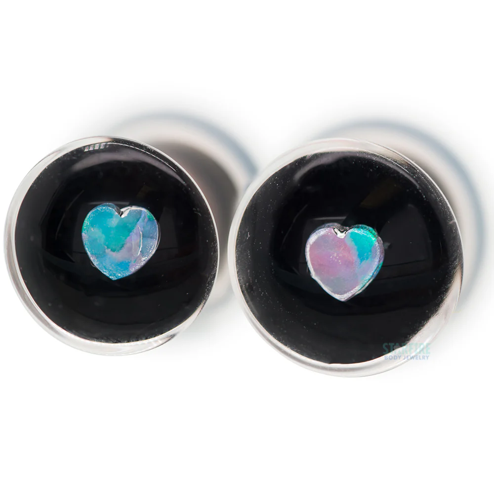 Heart Opal in Glass Plugs - Image 2