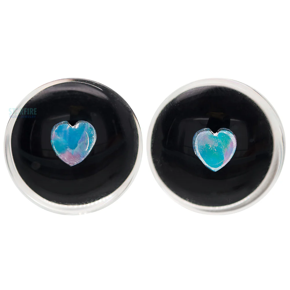 Heart Opal in Glass Plugs - Image 3