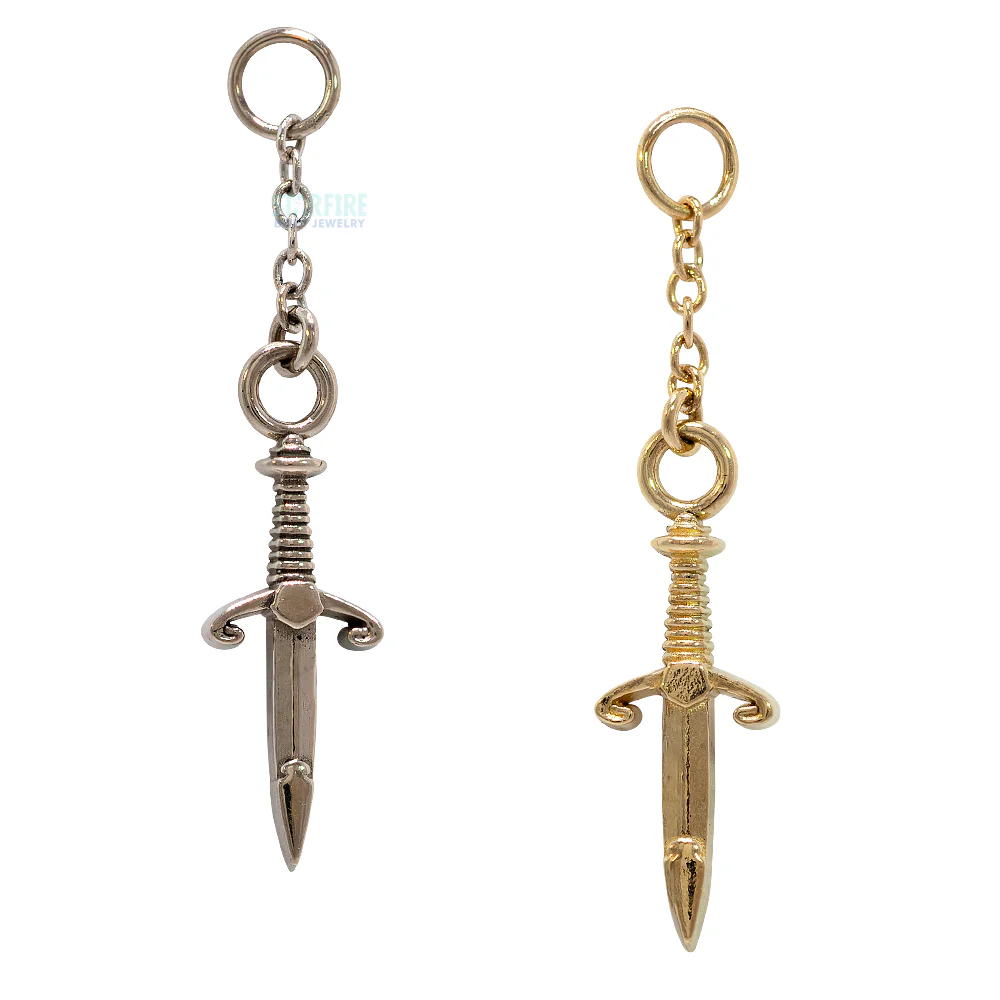 "Back Stabber" Chain Charm in Gold