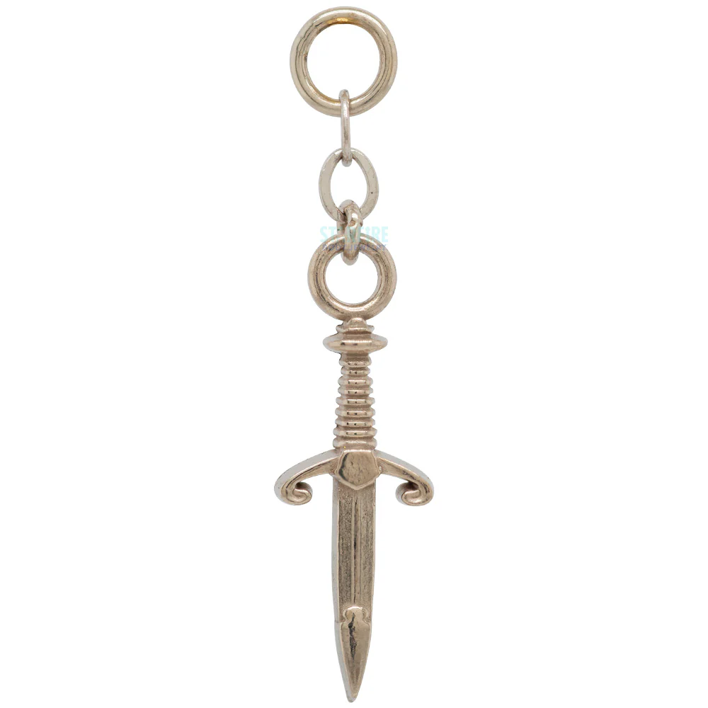 "Back Stabber" Chain Charm in Gold - Image 5