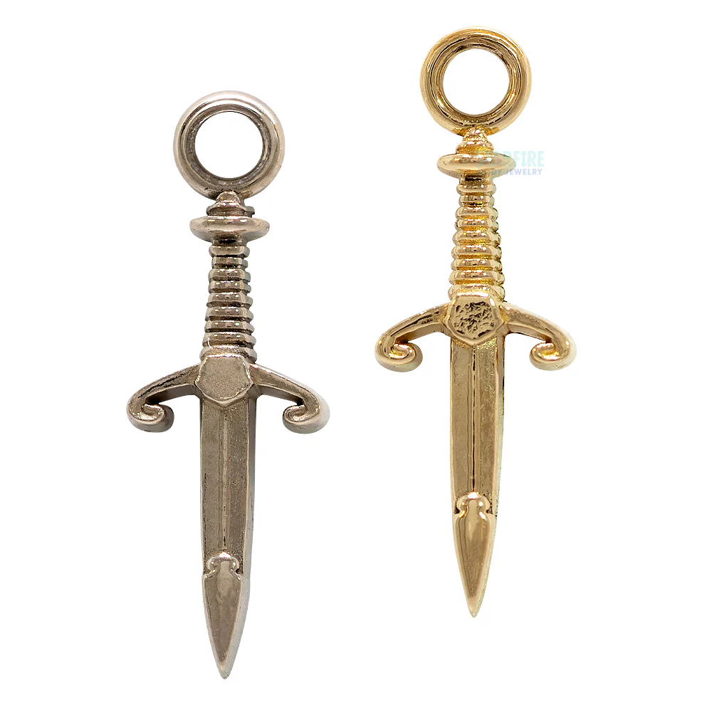 "Back Stabber" Charm in Gold