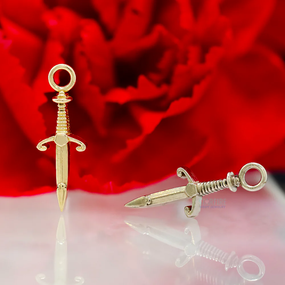 "Back Stabber" Charm in Gold - Image 2