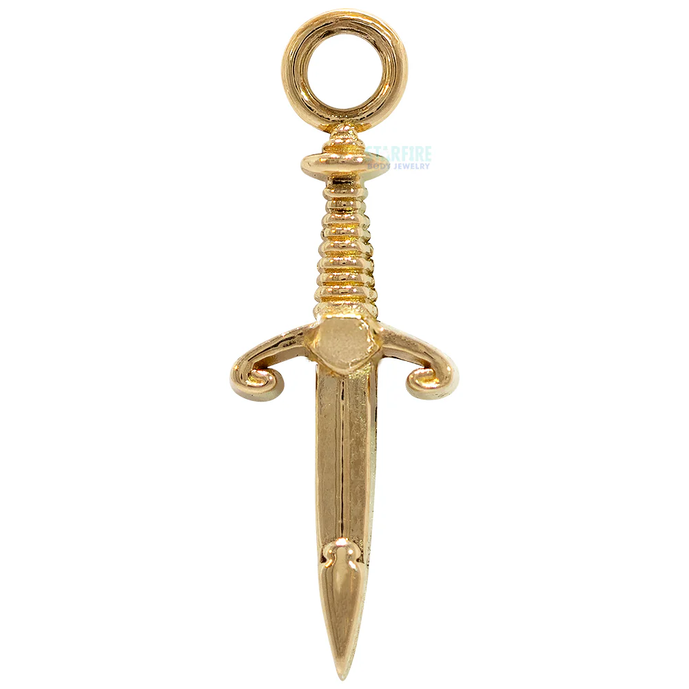 "Back Stabber" Charm in Gold - Image 3