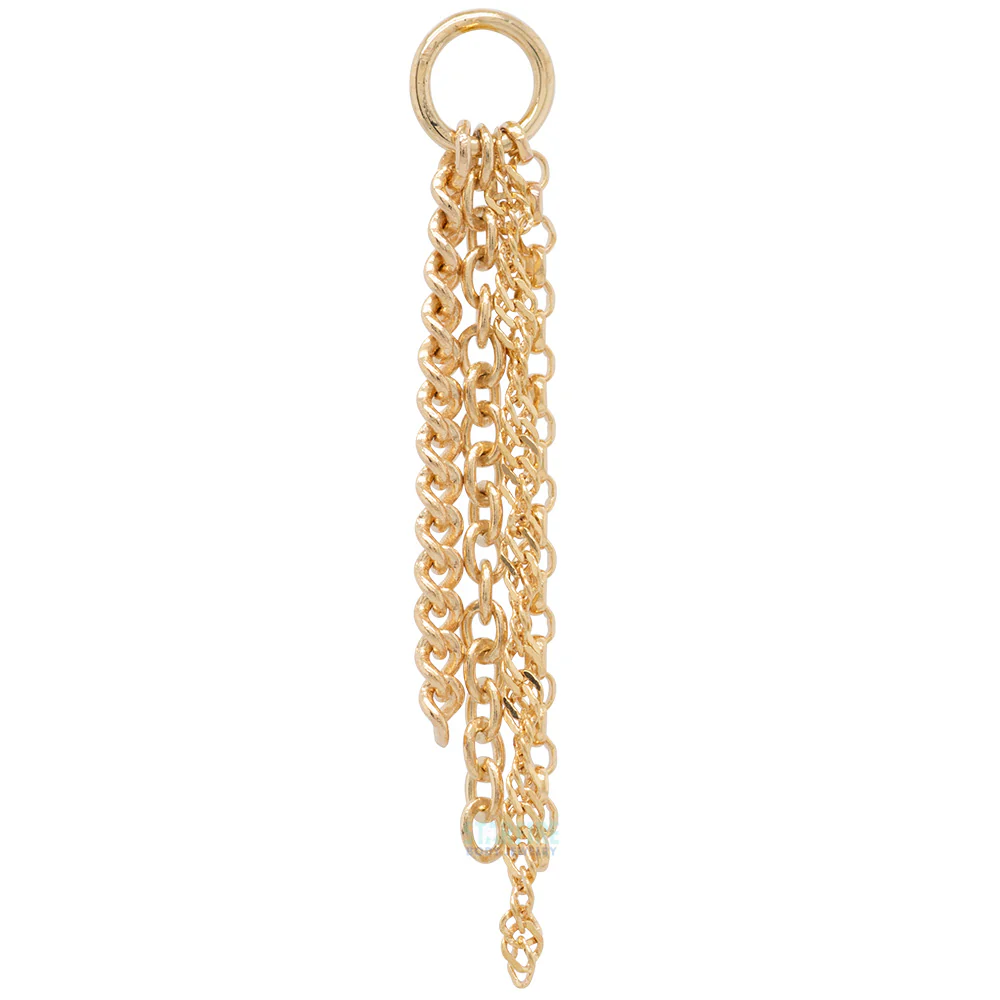 "Bit O Texture" Chain Charm in Gold - Image 3