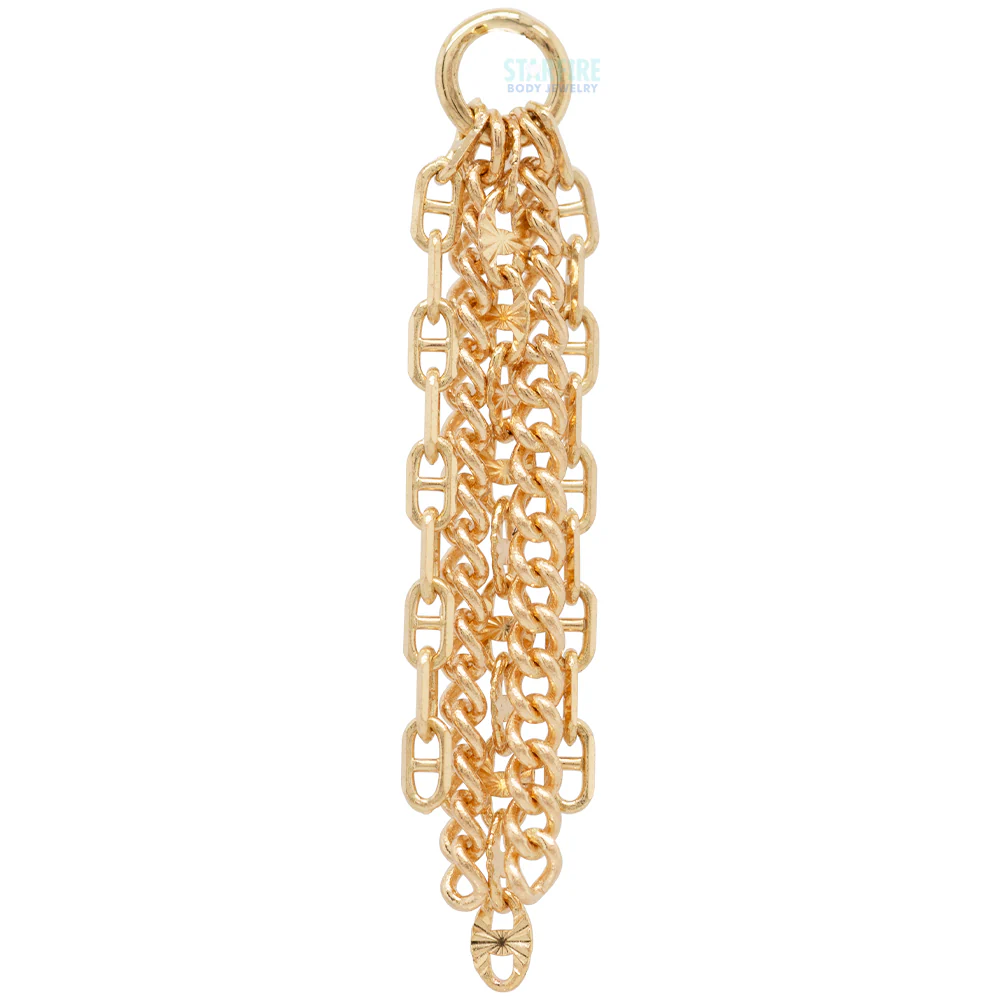 "Caer" Chain Charm in Gold - Image 3