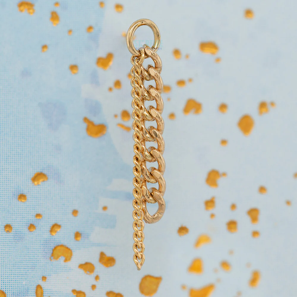 "Curb Appeal" Chain Charm in Gold - Image 2