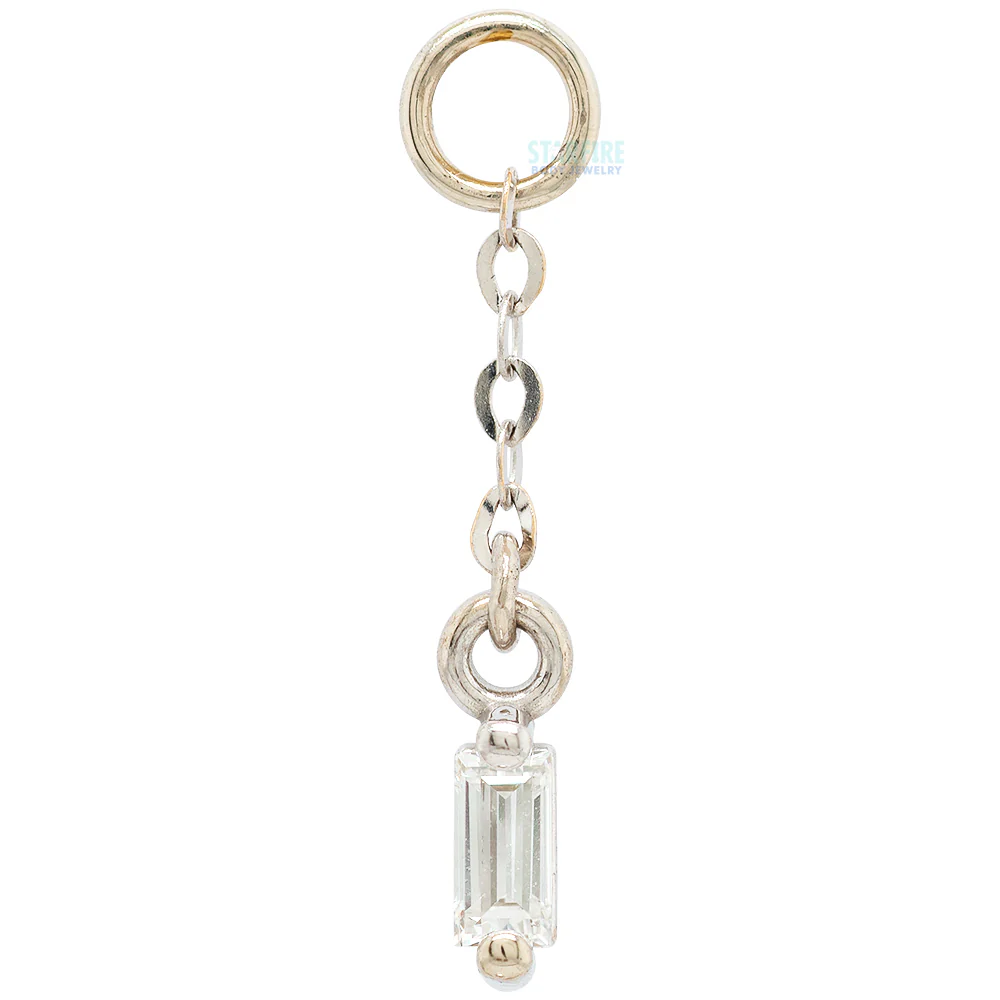 "Diamanté" Chain Charm in Gold with Diamond