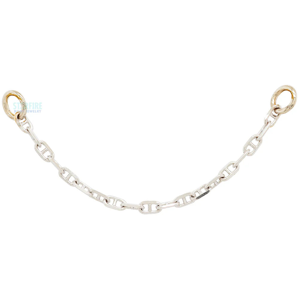 "Diamond Cut Anchor" Chain Attachment in Gold - Image 3