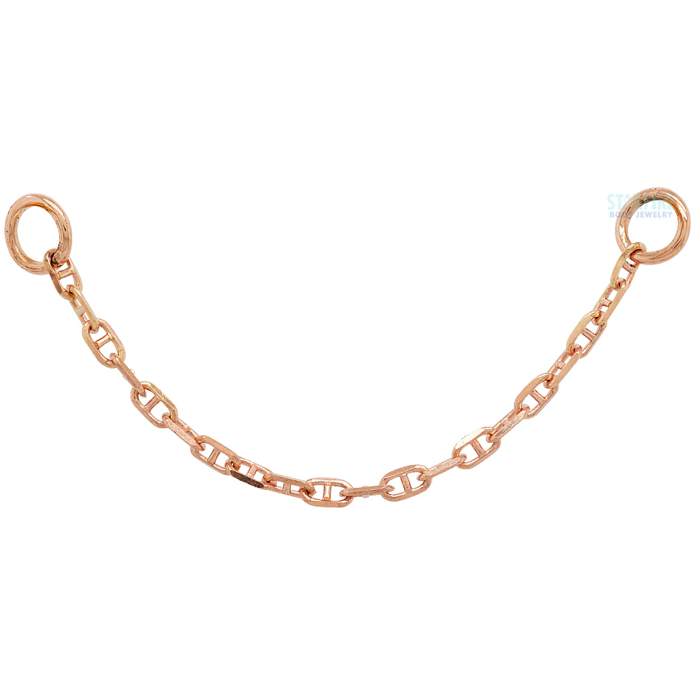"Diamond Cut Anchor" Chain Attachment in Gold - Image 4