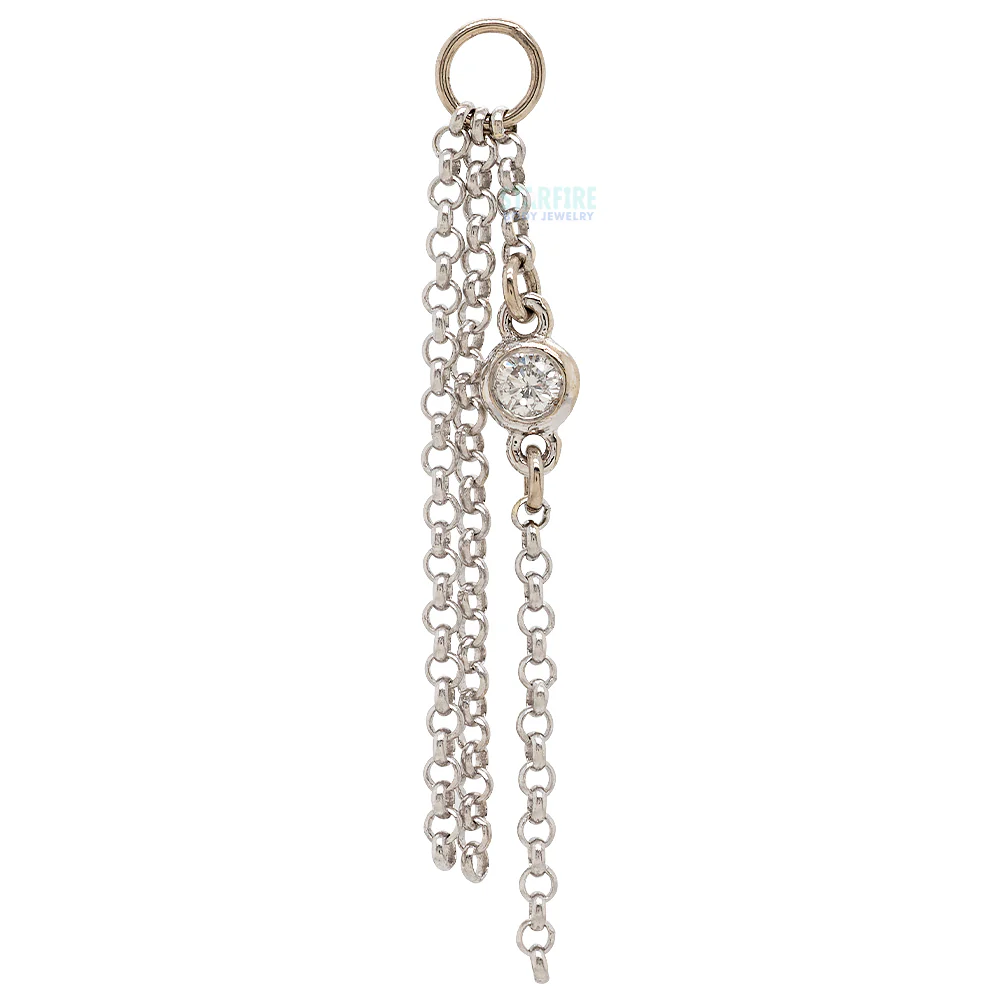 "Fairuza" Chain Charm in Gold with Diamond - Image 5