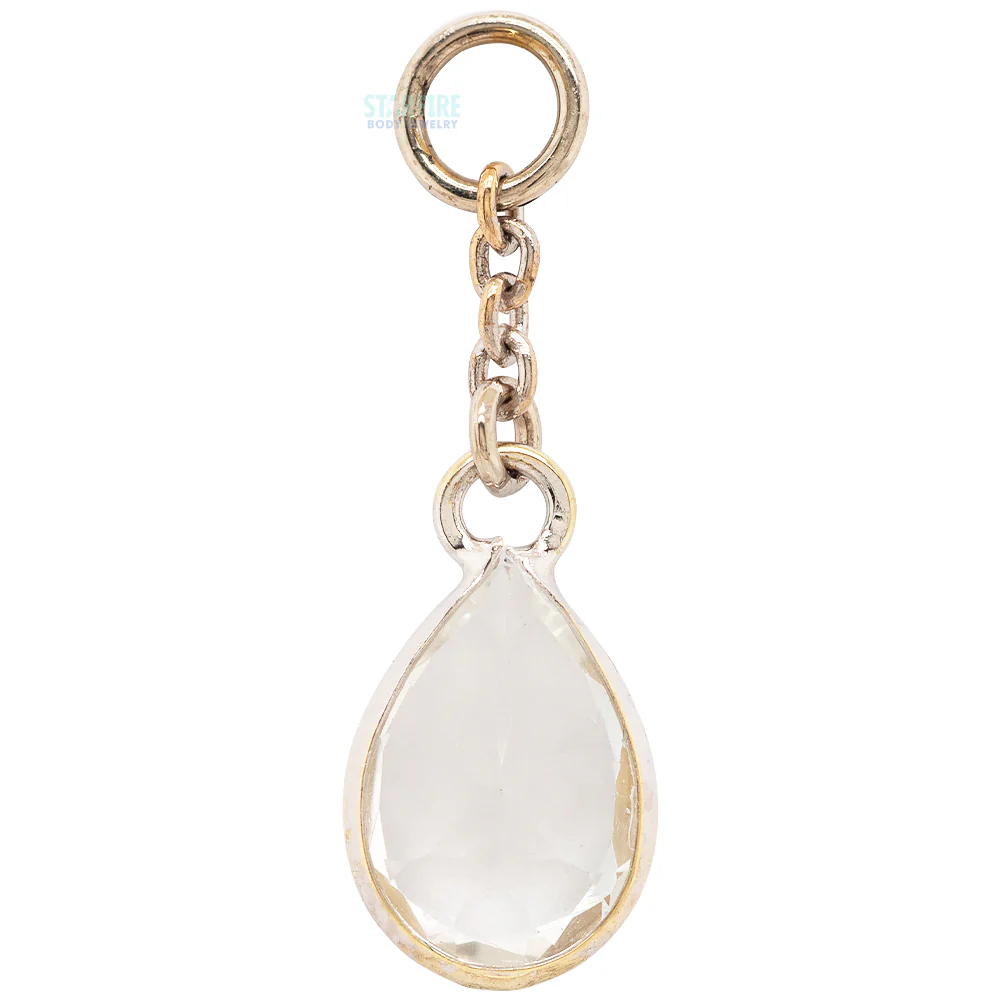 "Fruta" Chain Charm in Gold with Gemstones - Image 3