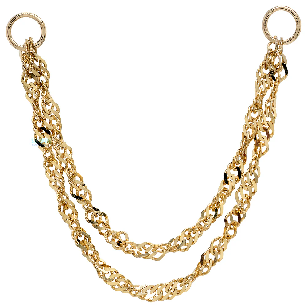 "Singapore" Chain Attachment in Gold - Image 3