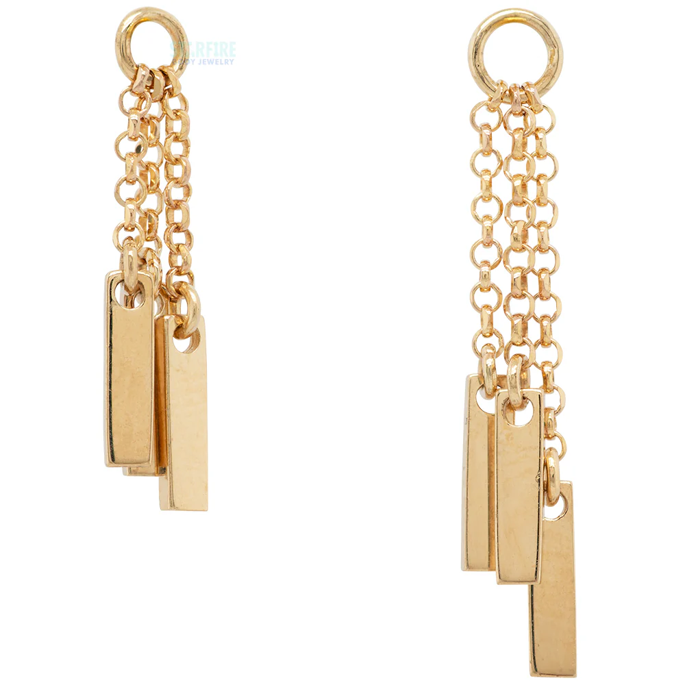 "Tres" Chain Charm in Gold - Image 3