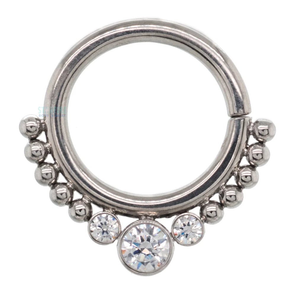 HSMR-F 'Haute Couture' Faceted Gem Seam Ring